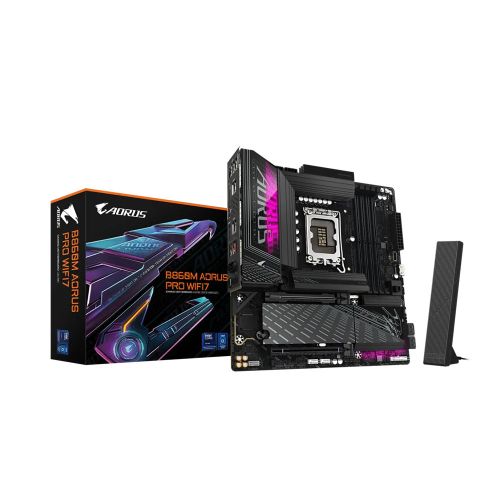 Mainboard Gigabyte B860M AORUS PRO WIFI7 DDR5 (Intel B860/ Socket 1851/ M-ATX/ 4 khe ram/ 2.5 Gigabit LAN)